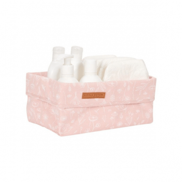 Cesta rosa de Little Dutch para pañales bebé