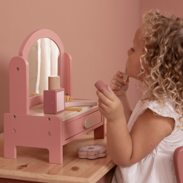Tocador Maquillaje Little Dutch juguete rosa espejo