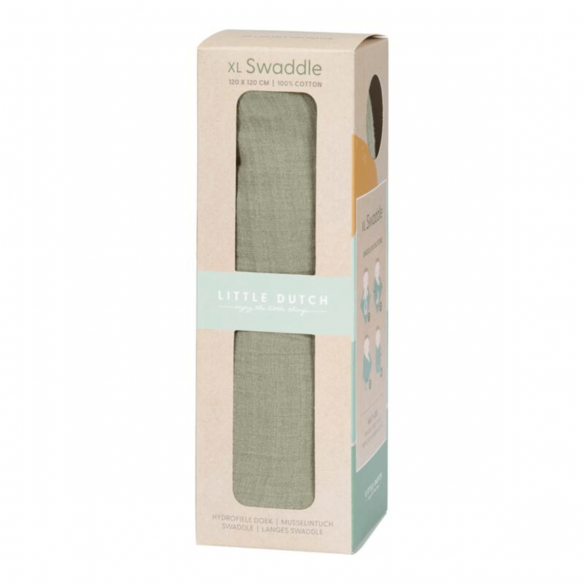 Muselina Oliva grande bebé Little Dutch