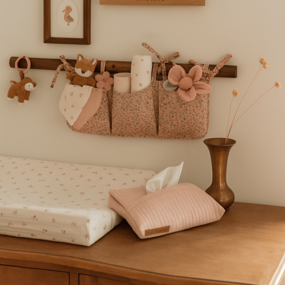 Funda Toallitas Rosa Personalizable para bebé