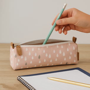 Estuche infantil Gotas Rosas Personalizable 2