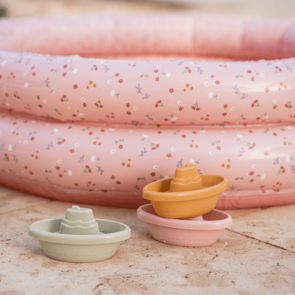 Barcos rosas para piscina de juguete