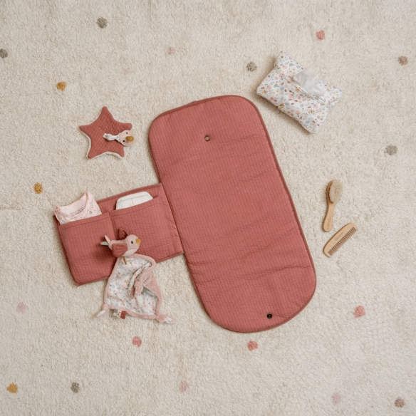 sujeta chupetes rosa estrella de tela