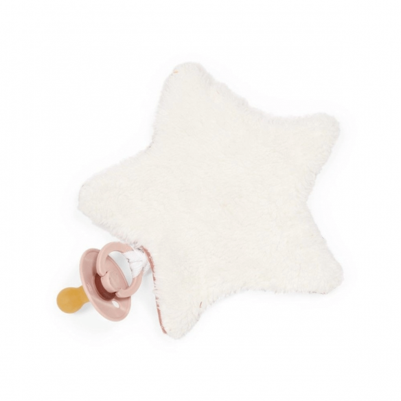 chupetero de tela rosa Little Dutch