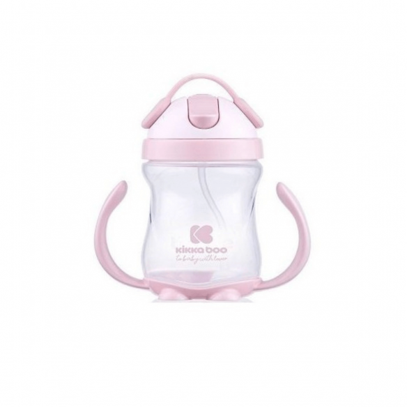 Taza Aprendizaje con Pajita Rosa