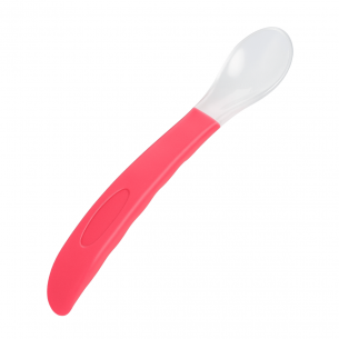 cuchara de silicona Kiokids rosa