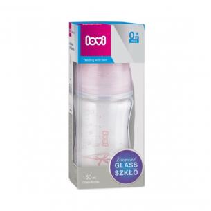 Biberón Cristal Rosa 150 ML 2