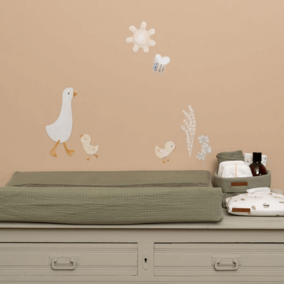 Funda para cambiador bebé Oliva de tela Little Dutch