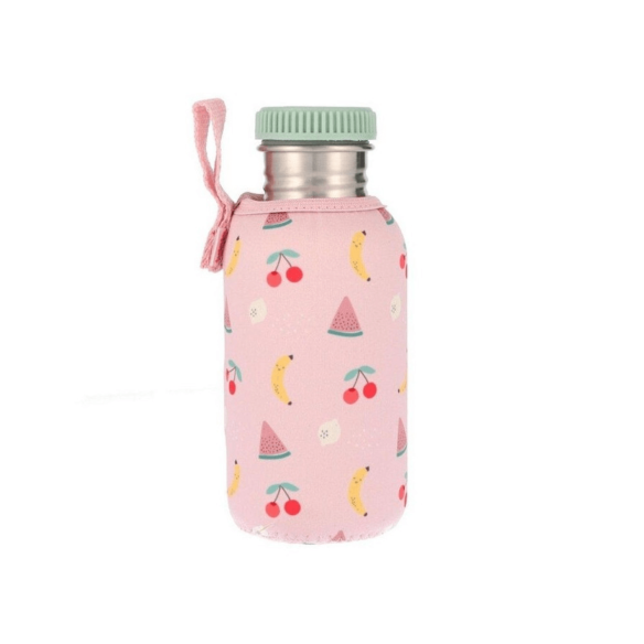 Botella infantil de Acero con Funda Fruits Personalizable