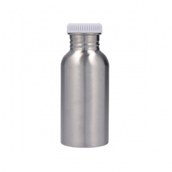Botella Acero con tapón blanco