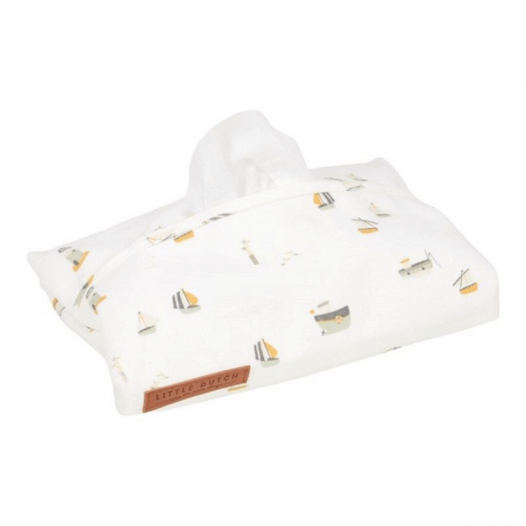 Funda para guardar toallitas bebé blanca