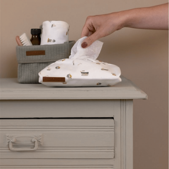 Funda Toallitas Sailors Bay Blanca Personalizable