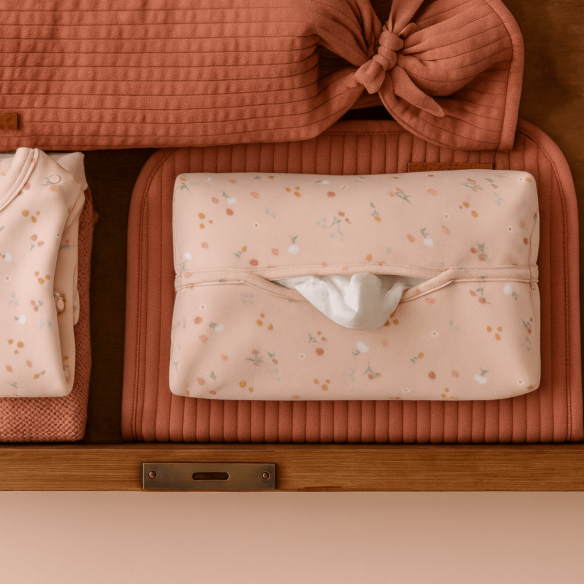 Funda Toallitas Pequeñas Flores Rosas Personalizable little dutch