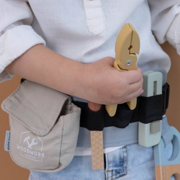 juguete madera cinturón con herramientas para niñas y niños de Little Dutch