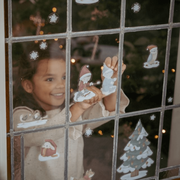 pegatinas de navidad para la ventana reutilizables
