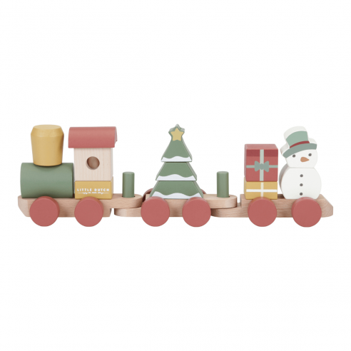 tren con bloques apilables navidad infantil