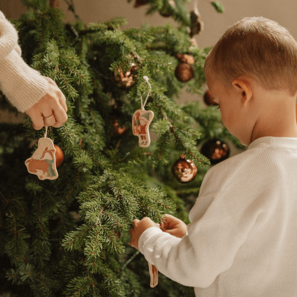 decoración árbol de navidad madera para niños