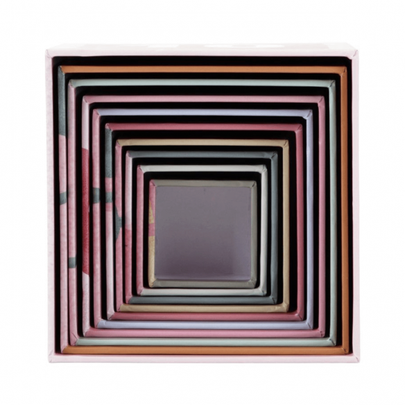 Bloques Apilables Cartón rosa para aprender