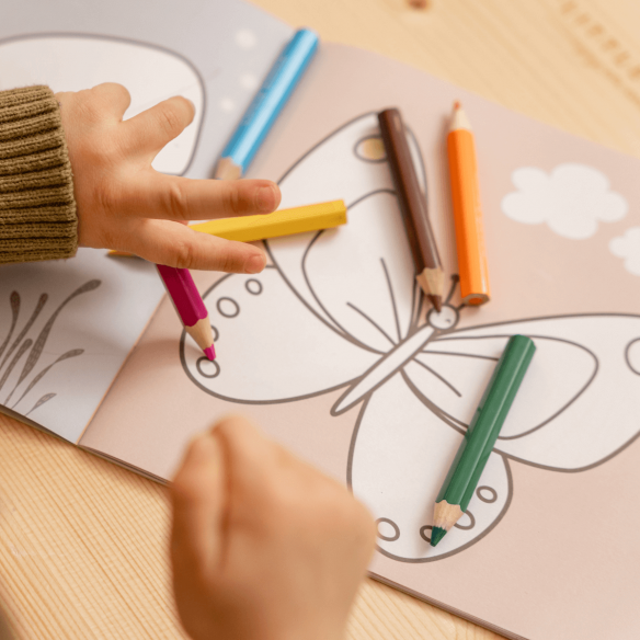 lápices de colores con afila