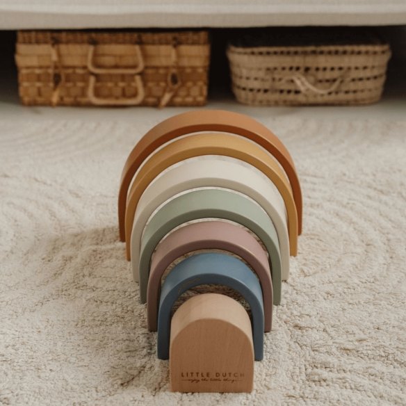 juguete Arco Iris de madera Vintage