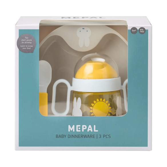 vajilla bebé miffy cuchara plato y vaso antiderrame de mepal
