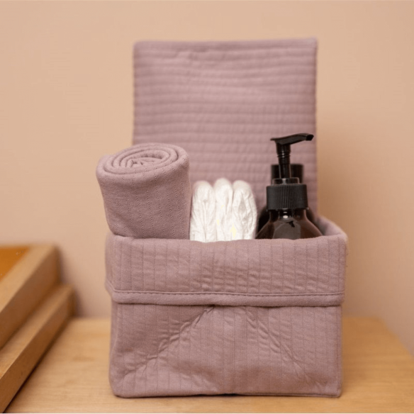 Funda para guardar Pañales y Toallitas Malva
