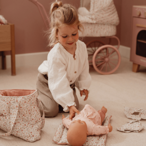 bolso para muñecas de Little Dutch flores