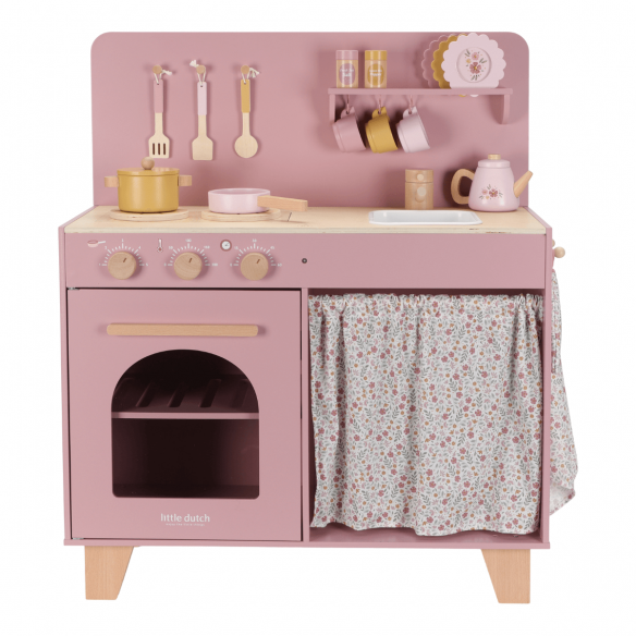 cocina rosa de juguete en madera de Little Dutch