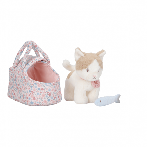 Gatito de Peluche con cesta para llevar
