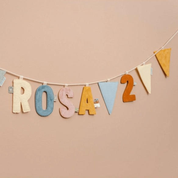 bandera mostaza para guirnalda infantil decoración