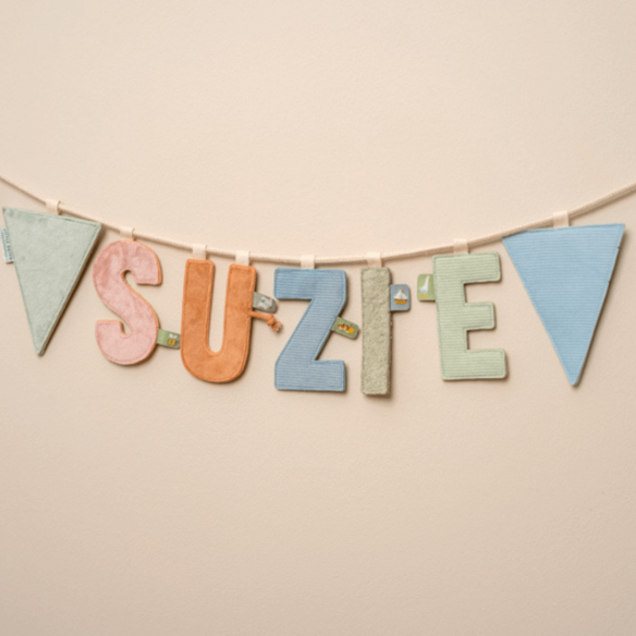 Letra U guirnalda decoración bebé