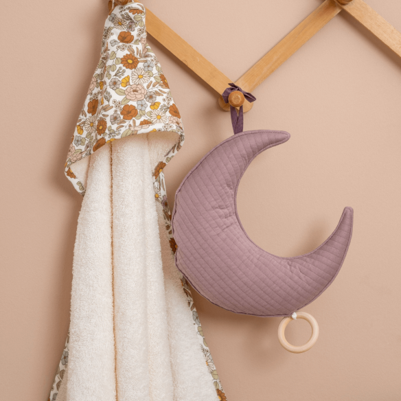 Toalla bebé con capucha Little Dutch flores