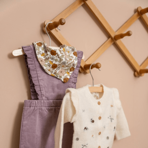 bandana bebé vintage flores