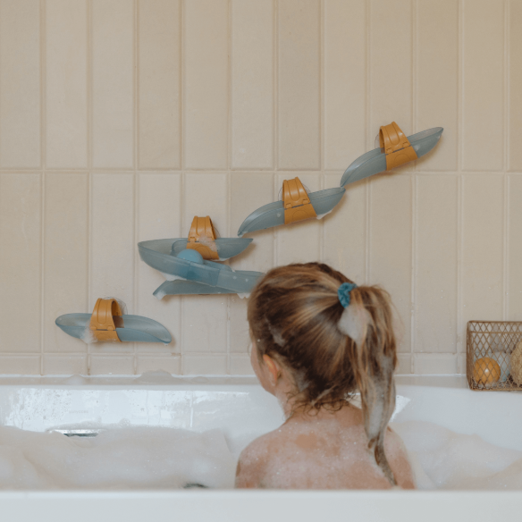 juego de baño infantil circuito creativo azul niñas