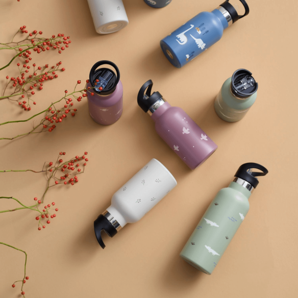 Botella verde térmica infantil Fresk