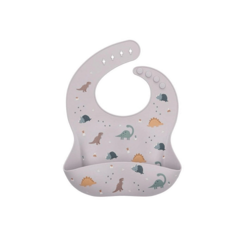 Babero dinosaurios de silicona