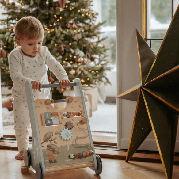 regalo navidad bebé caminador azul