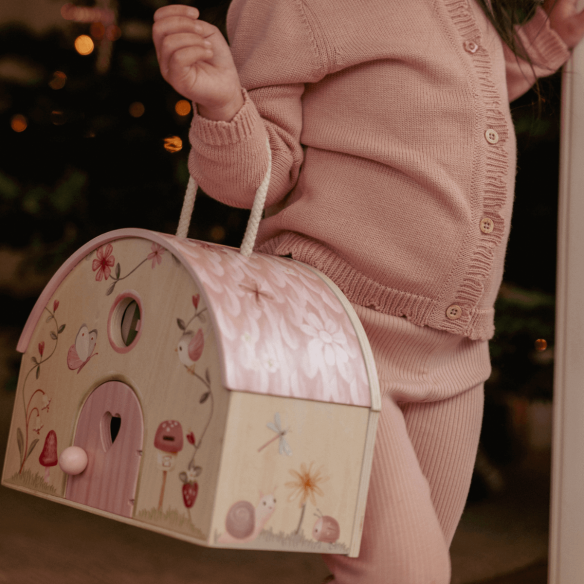 regalo navidad juguete casa muñecas portátil pequeña