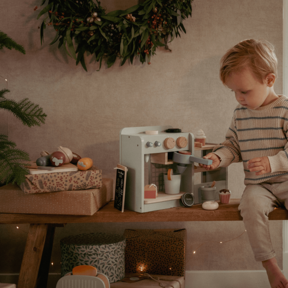 regalo navidad juguete cafetera madera