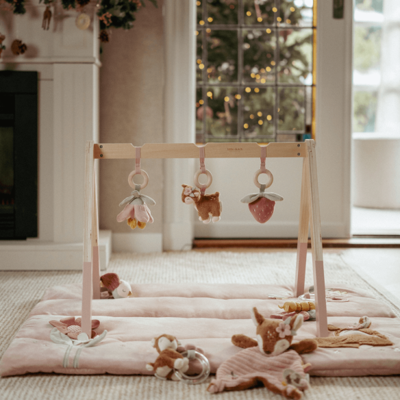 Gimnasio de madera para Bebé con Juguetes regalo navidad
