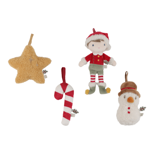 set de 4 adornos navideños de peluche set de 4 adornos navideños de peluche