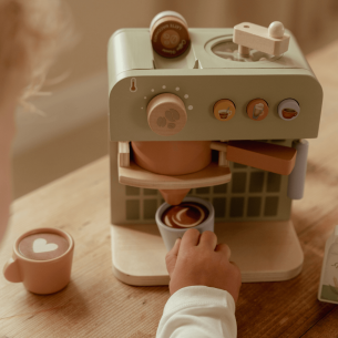 Juguete cafetera de madera 2