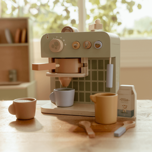 Juguete cafetera de madera para niñas
