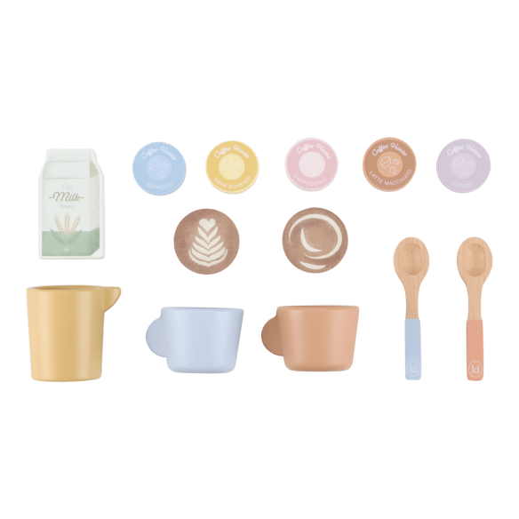 Juguete cafetera de madera con accesorios de Little Dutch para niñas y niños
