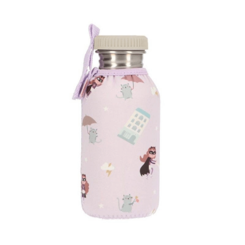 Botella con funda superheroína