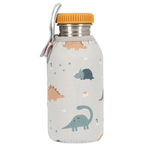 Botella con funda dinosaurios
