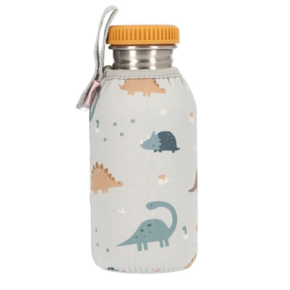 Botella con funda dinosaurios