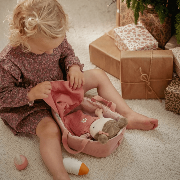 regalo navidad Bebé Rosa Flores Personalizable