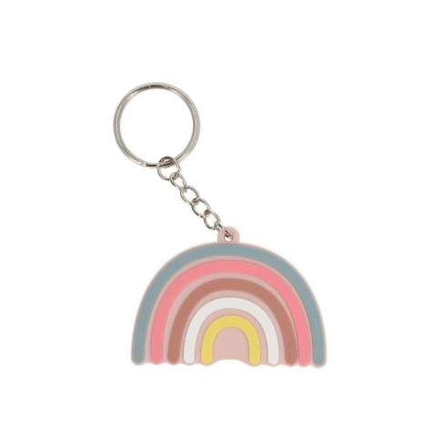 Llavero de silicona para mochila arcoíris