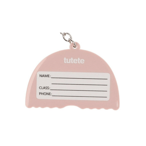 Llavero de silicona infantil arcoíris datos personales